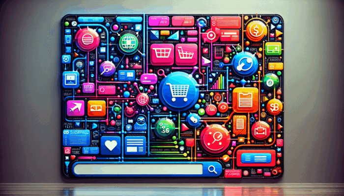 How to Create Google Shopping Ads: Colourful Google Shopping Ads showcasing product images, titles, prices, and seller names in a search results layout.