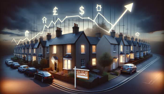 Graph illustrating fluctuations in the UK house clearance market pricing alongside economic indicators and conditions.