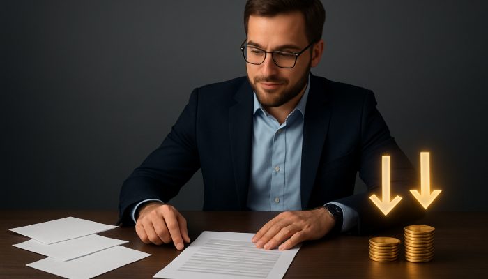 Consolidate Payday Loans into One More Affordable Agreement: Save Money Today | DCL Borrower comparing high-interest loans to low-APR consolidation with savings coins and arrows on desk